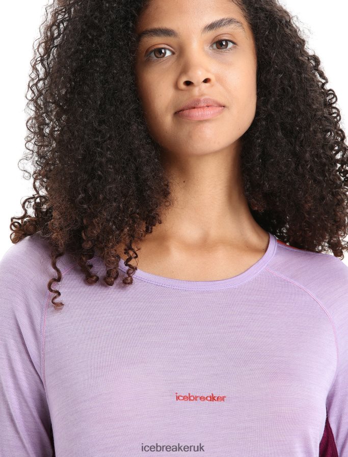 Icebreaker Women 125 ZoneKnit Merino Long Sleeve Crewe Thermal Top Z04NXR591 Clothing Purple Gaze/Go Berry - Image 4