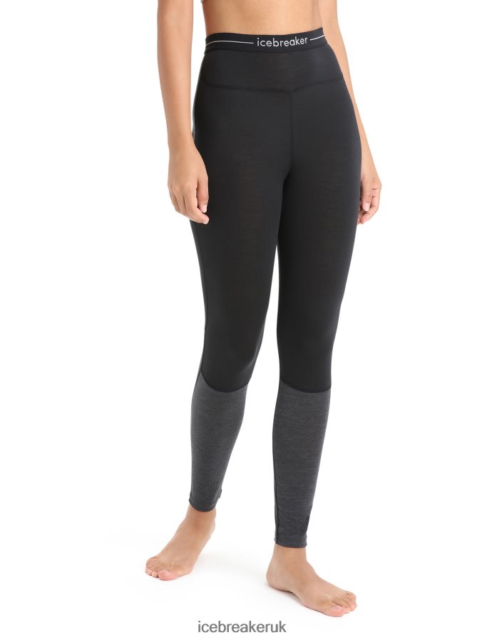 icebreaker_women_125_zoneknit_merino_thermal_leggings_z04nxr592_clothing_black_jet_heather.jpg Icebreaker Women 125 ZoneKnit Merino Thermal Leggings Z04NXR592 Clothing Black/Jet Heather - Image 1