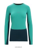 Icebreaker Women 200 ZoneKnit Merino Long Sleeve Crewe Thermal Top Z04NXR581 Clothing Fresh/Green Glory - Image 8