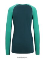 Icebreaker Women 200 ZoneKnit Merino Long Sleeve Crewe Thermal Top Z04NXR581 Clothing Fresh/Green Glory - Image 9