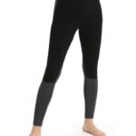 Icebreaker Women 200 ZoneKnit Merino Thermal Leggings Z04NXR582 Clothing Black/Jet Heather
