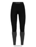 Icebreaker Women 200 ZoneKnit Merino Thermal Leggings Z04NXR582 Clothing Black/Jet Heather - Image 8