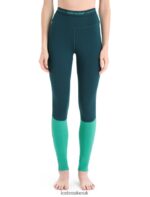 Icebreaker Women 200 ZoneKnit Merino Thermal Leggings Z04NXR583 Clothing Green Glory/Fresh