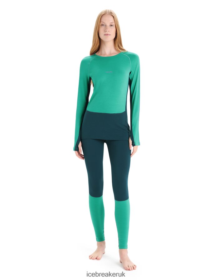 Icebreaker Women 200 ZoneKnit Merino Thermal Leggings Z04NXR583 Clothing Green Glory/Fresh - Image 3