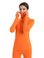 Icebreaker Women 300 MerinoFine Long Sleeve Roll Neck Thermal Top Z04NXR880 Clothing Flash - Image 2