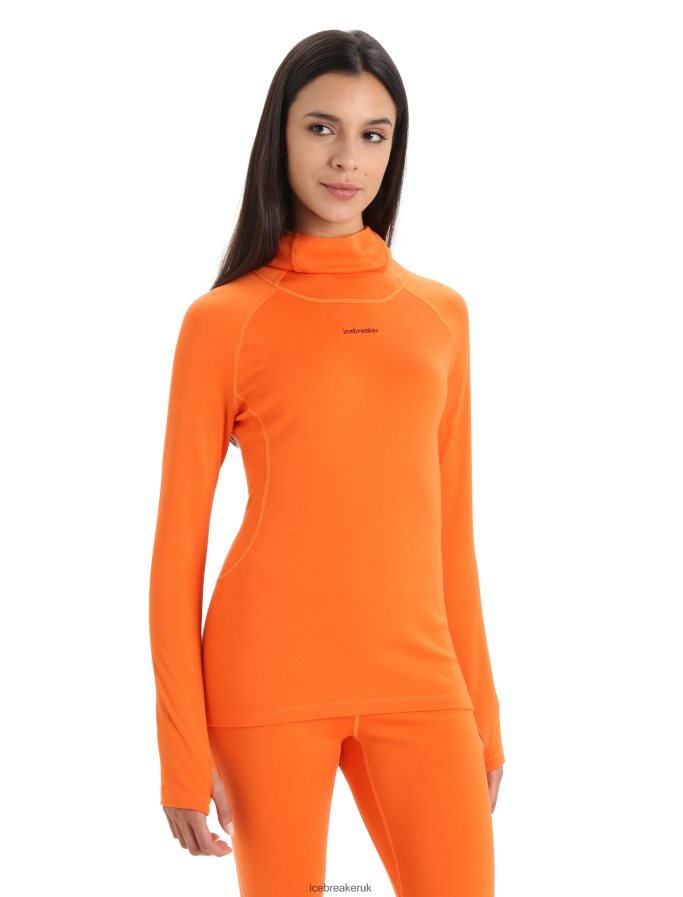 icebreaker_women_300_merinofine_long_sleeve_roll_neck_thermal_top_z04nxr880_clothing_flash.jpg Icebreaker Women 300 MerinoFine Long Sleeve Roll Neck Thermal Top Z04NXR880 Clothing Flash - Image 1