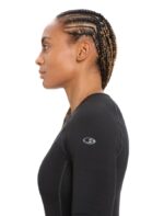 Icebreaker Women BodyfitZone Merino 200 Zone Thermal Long Sleeve Crewe Top Z04NXR862 Clothing Black - Image 5