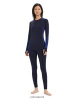 Icebreaker Women BodyfitZone Merino 260 Zone Long Sleeve Crewe Thermal Top Z04NXR871 Clothing Midnight Navy/Royal Navy - Image 3