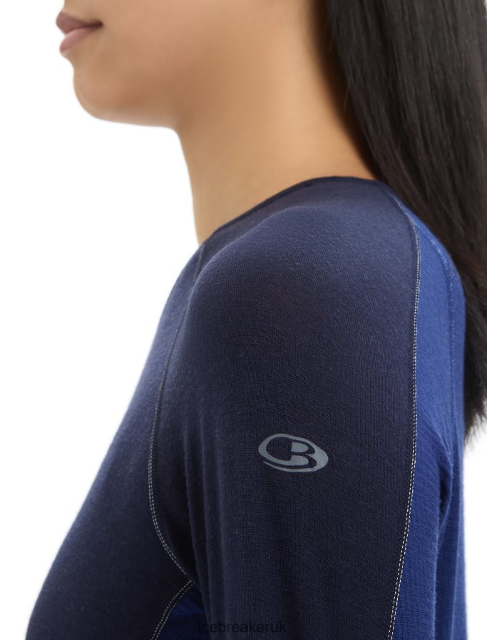 Icebreaker Women BodyfitZone Merino 260 Zone Long Sleeve Crewe Thermal Top Z04NXR871 Clothing Midnight Navy/Royal Navy - Image 5