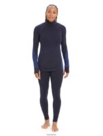 Icebreaker Women BodyfitZone Merino 260 Zone Long Sleeve Half Zip Thermal Top Z04NXR846 Clothing Midnight Navy/Royal Navy - Image 3