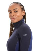 Icebreaker Women BodyfitZone Merino 260 Zone Long Sleeve Half Zip Thermal Top Z04NXR846 Clothing Midnight Navy/Royal Navy - Image 5