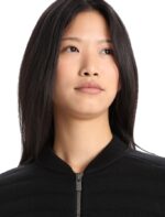 Icebreaker Women City Label ZoneKnit Merino Insulated Knit Bomber Z04NXR683 Clothing Black - Image 5
