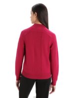 Icebreaker Women City Label ZoneKnit Merino Insulated Knit Bomber Z04NXR879 Clothing Cherry - Image 2