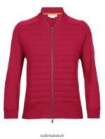 Icebreaker Women City Label ZoneKnit Merino Insulated Knit Bomber Z04NXR879 Clothing Cherry - Image 9