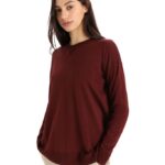 Icebreaker Women Cool-Lite Merino Nova Sweater Sweatshirt Z04NXR903 Clothing Espresso