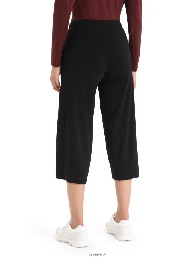 Icebreaker Women Cool-Lite Merino Yanni Culotte Pants Z04NXR796 Clothing Black - Image 2