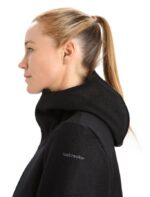 Icebreaker Women Felted Merino Hooded Jacket Z04NXR814 Clothing Black - Image 4