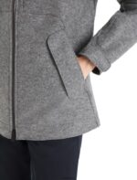 Icebreaker Women Felted Merino Hooded Jacket Z04NXR815 Clothing Gritstone Heather - Image 8