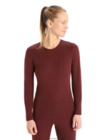 Icebreaker Women Merino 175 Everyday Long Sleeve Crewe Thermal Top Z04NXR816 Clothing Espresso