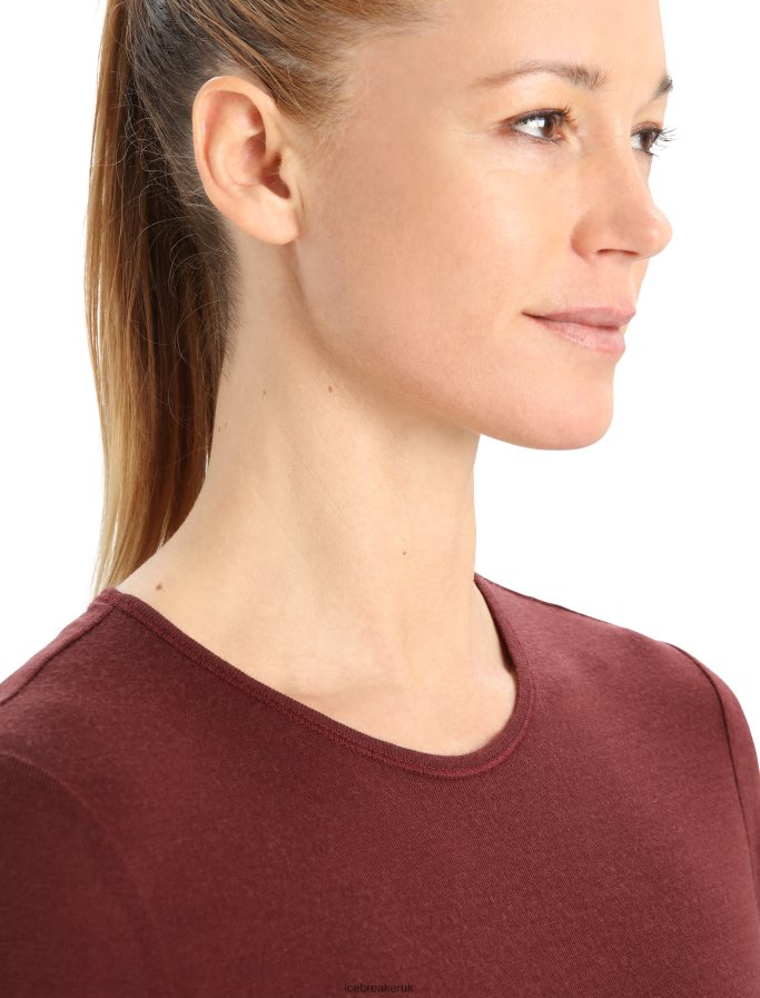 Icebreaker Women Merino 175 Everyday Long Sleeve Crewe Thermal Top Z04NXR816 Clothing Espresso - Image 5