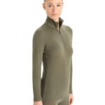 Icebreaker Women Merino 175 Everyday Long Sleeve Half Zip Thermal Top Z04NXR837 Clothing Loden
