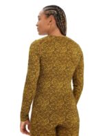 Icebreaker Women Merino 200 Oasis Long Sleeve Crewe Thermal Top Lichen Z04NXR836 Clothing Silent Gold/Clove - Image 2