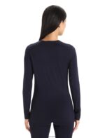 Icebreaker Women Merino 200 Oasis Long Sleeve Crewe Thermal Top Z04NXR559 Clothing Midnight Navy - Image 2