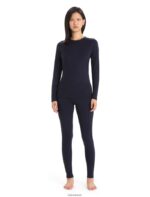 Icebreaker Women Merino 200 Oasis Long Sleeve Crewe Thermal Top Z04NXR559 Clothing Midnight Navy - Image 3