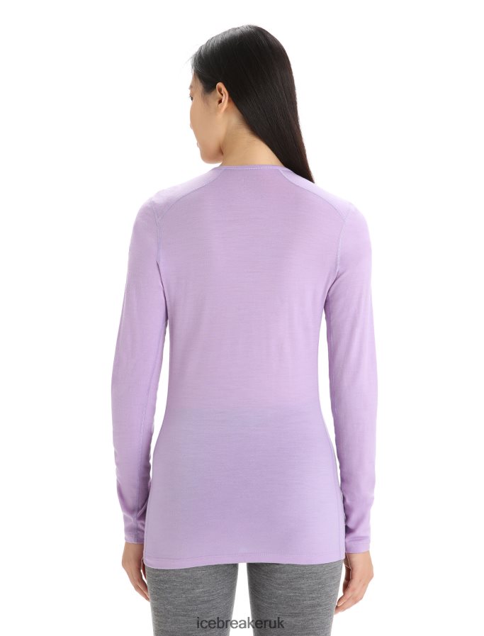 Icebreaker Women Merino 200 Oasis Long Sleeve Crewe Thermal Top Z04NXR561 Clothing Purple Gaze - Image 2