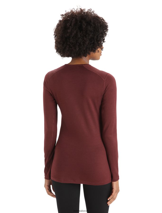 Icebreaker Women Merino 200 Oasis Long Sleeve Crewe Thermal Top Z04NXR802 Clothing Espresso - Image 2