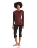 Icebreaker Women Merino 200 Oasis Long Sleeve Crewe Thermal Top Z04NXR802 Clothing Espresso - Image 3