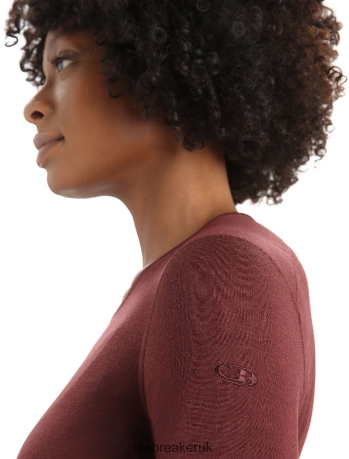 Icebreaker Women Merino 200 Oasis Long Sleeve Crewe Thermal Top Z04NXR802 Clothing Espresso - Image 5