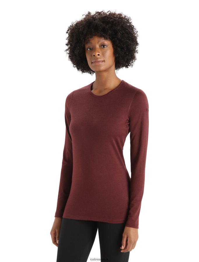 icebreaker_women_merino_200_oasis_long_sleeve_crewe_thermal_top_z04nxr802_clothing_espresso.jpg Icebreaker Women Merino 200 Oasis Long Sleeve Crewe Thermal Top Z04NXR802 Clothing Espresso - Image 1