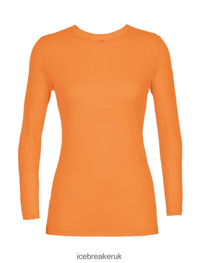 Icebreaker Women Merino 200 Oasis Long Sleeve Crewe Thermal Top Z04NXR803 Clothing Flash - Image 6