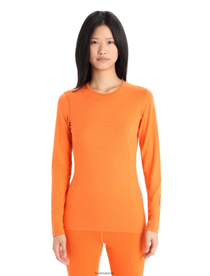 icebreaker_women_merino_200_oasis_long_sleeve_crewe_thermal_top_z04nxr803_clothing_flash.jpg Icebreaker Women Merino 200 Oasis Long Sleeve Crewe Thermal Top Z04NXR803 Clothing Flash - Image 1