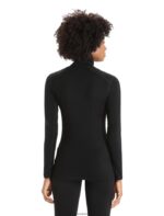 Icebreaker Women Merino 200 Oasis Long Sleeve Half Zip Thermal Top Z04NXR568 Clothing Black - Image 2