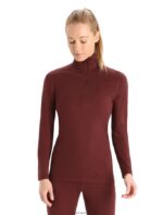 Icebreaker Women Merino 200 Oasis Long Sleeve Half Zip Thermal Top Z04NXR898 Clothing Espresso