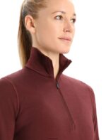 Icebreaker Women Merino 200 Oasis Long Sleeve Half Zip Thermal Top Z04NXR898 Clothing Espresso - Image 4