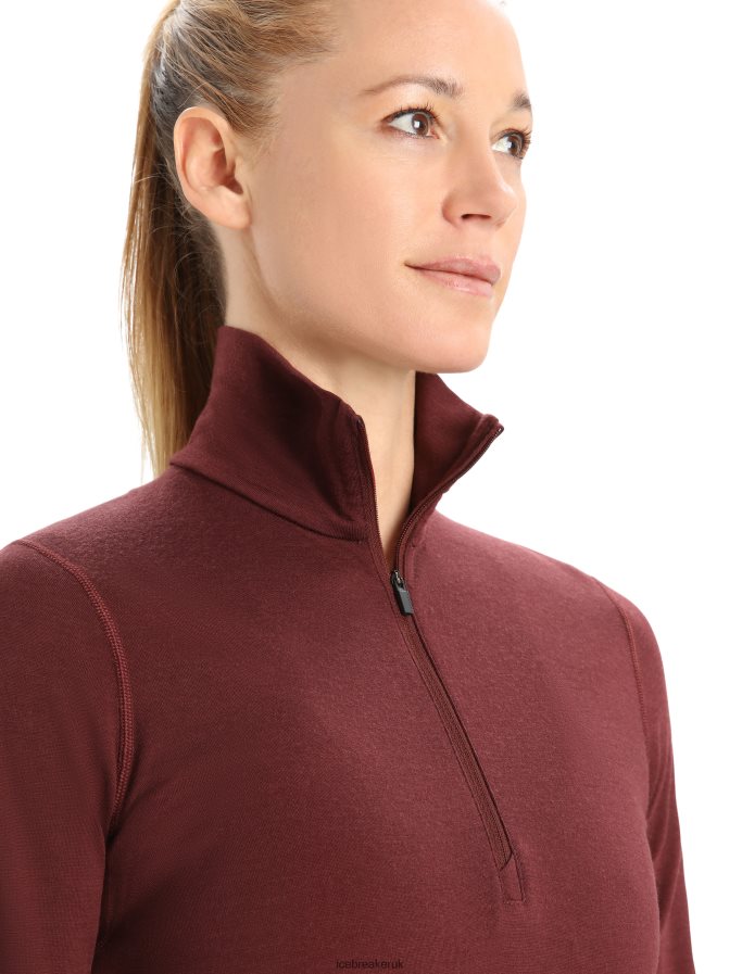 Icebreaker Women Merino 200 Oasis Long Sleeve Half Zip Thermal Top Z04NXR898 Clothing Espresso - Image 4