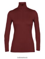 Icebreaker Women Merino 200 Oasis Long Sleeve Half Zip Thermal Top Z04NXR898 Clothing Espresso - Image 6
