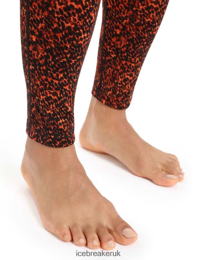 Icebreaker Women Merino 200 Oasis Thermal Leggings Lichen Z04NXR865 Clothing Black/Cherry - Image 5
