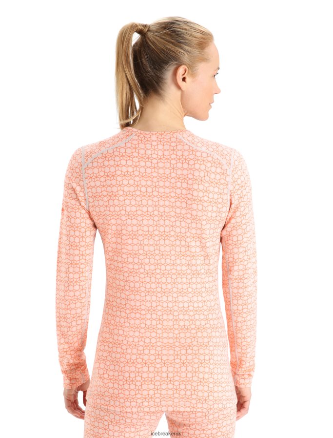 Icebreaker Women Merino 250 Vertex Long Sleeve Crewe Thermal Top Alpine Geo Z04NXR858 Clothing Snow/Flash - Image 2