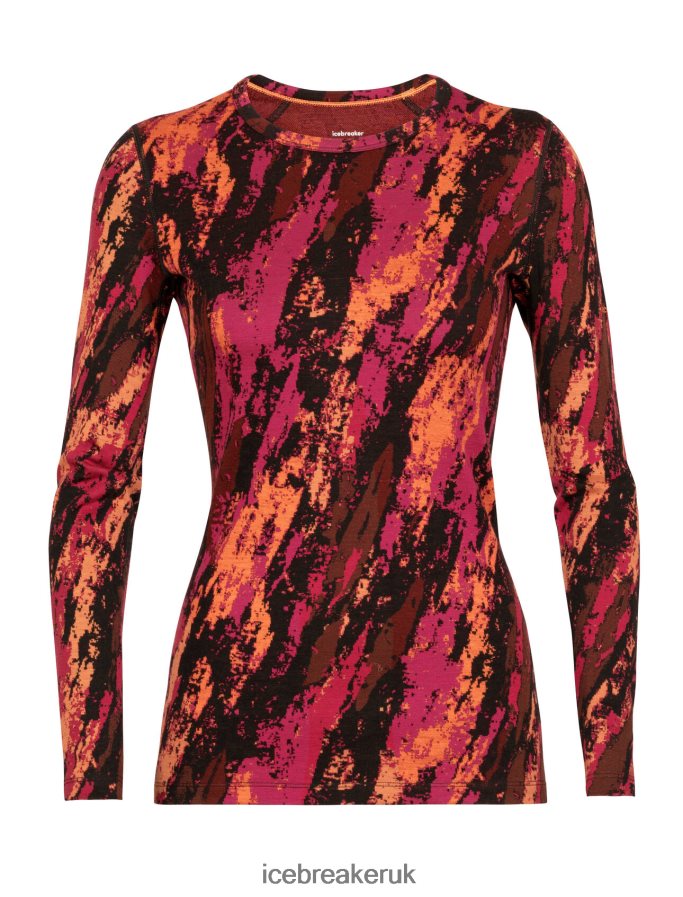 Icebreaker Women Merino 250 Vertex Long Sleeve Crewe Thermal Top Sedimentary Z04NXR829 Clothing Cherry/Flash - Image 5