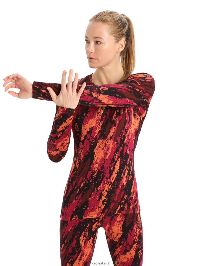 icebreaker_women_merino_250_vertex_long_sleeve_crewe_thermal_top_sedimentary_z04nxr829_clothing_cherry_flash.jpg Icebreaker Women Merino 250 Vertex Long Sleeve Crewe Thermal Top Sedimentary Z04NXR829 Clothing Cherry/Flash - Image 1