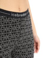 Icebreaker Women Merino 250 Vertex Thermal Leggings Alpine Geo Z04NXR867 Clothing Black/Snow - Image 4