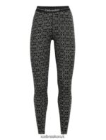 Icebreaker Women Merino 250 Vertex Thermal Leggings Alpine Geo Z04NXR867 Clothing Black/Snow - Image 6