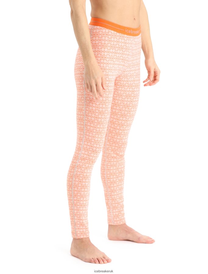 icebreaker_women_merino_250_vertex_thermal_leggings_alpine_geo_z04nxr868_clothing_snow_flash.jpg Icebreaker Women Merino 250 Vertex Thermal Leggings Alpine Geo Z04NXR868 Clothing Snow/Flash - Image 1