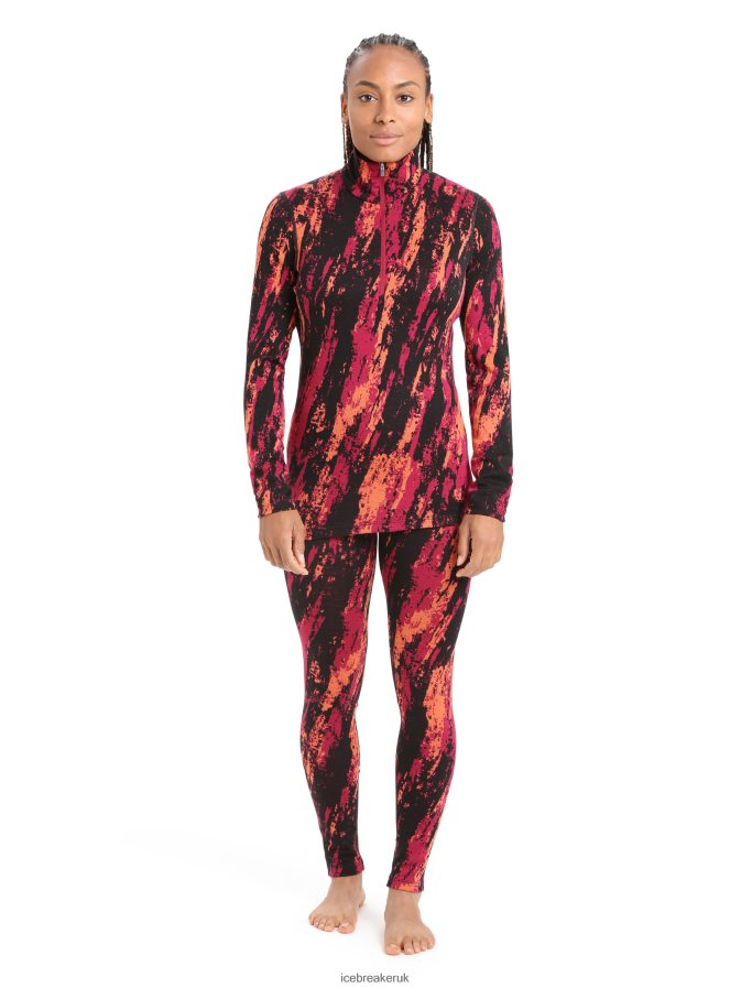 Icebreaker Women Merino 250 Vertex Thermal Leggings Sedimentary Z04NXR825 Clothing Cherry/Flash - Image 3