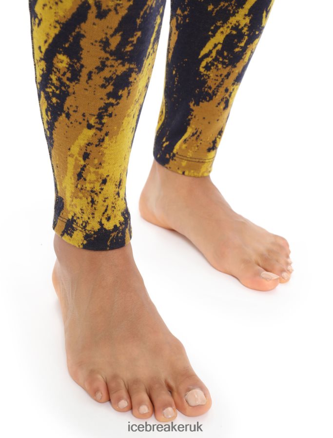 Icebreaker Women Merino 250 Vertex Thermal Leggings Sedimentary Z04NXR826 Clothing Silent Gold/Clove - Image 5