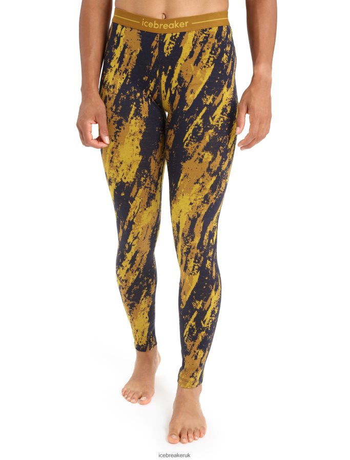Icebreaker Women Merino 250 Vertex Thermal Leggings Sedimentary Z04NXR826 Clothing Silent Gold/Clove - Image 1